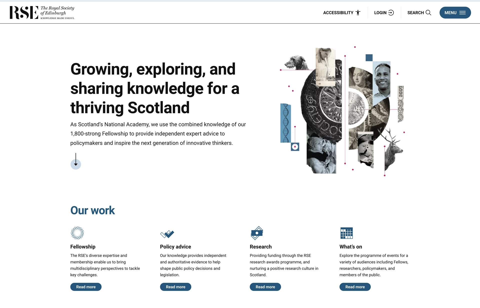 RSE website homepage